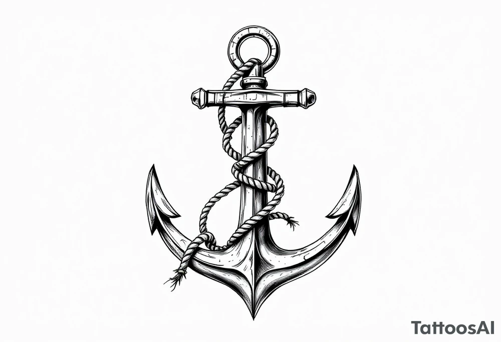 weathered anchor wrapped in nautical rope with sea waves tattoo idea weathered anchor wrapped in nautical rope with sea waves tattoo idea