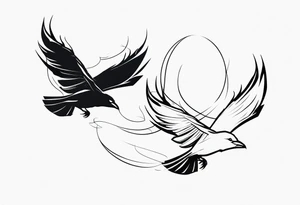 ravens flying tattoo idea