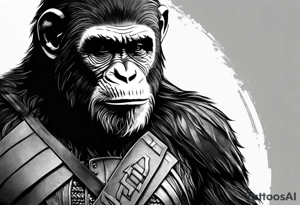 Caesar from the movie planet of the apes tattoo idea