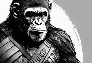 Caesar from the movie planet of the apes tattoo idea