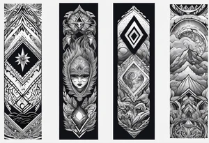 Volcan feu lave tattoo idea