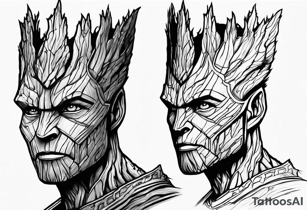 Groot greek warrior tattoo idea