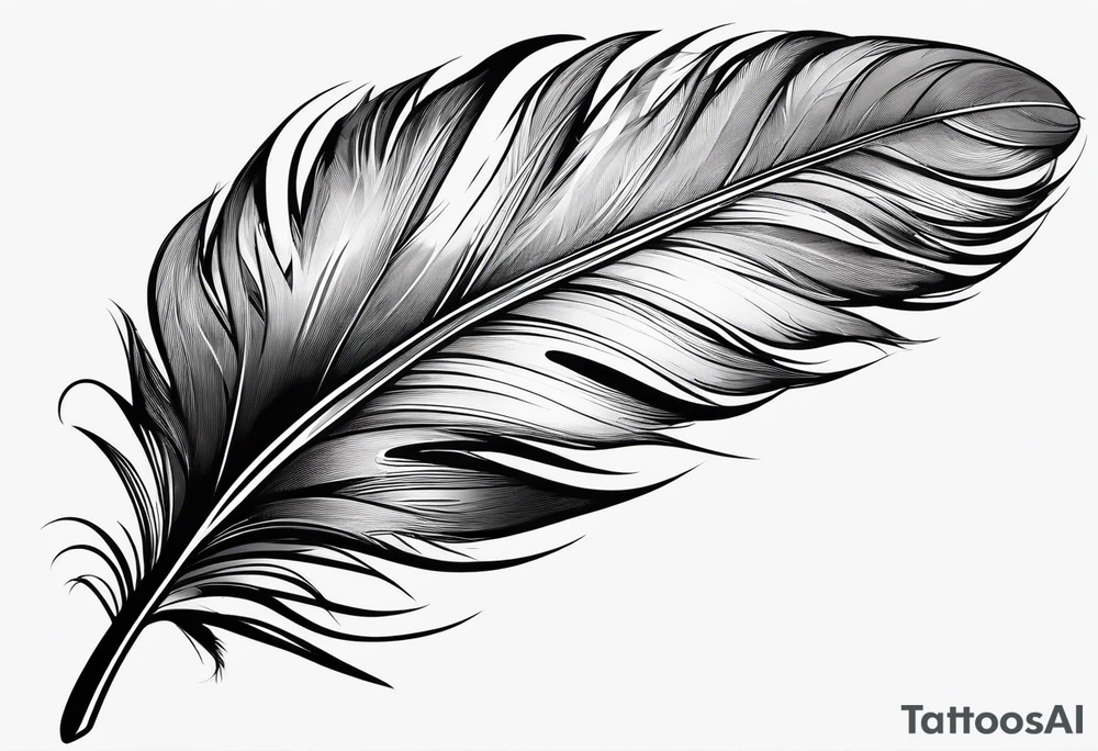 Feather travel tattoo idea