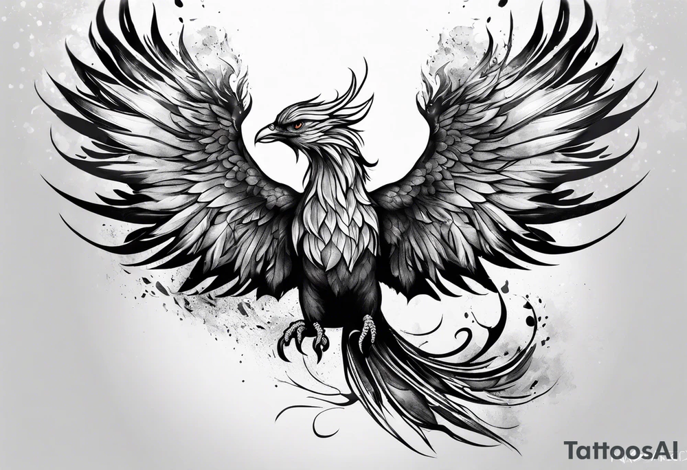 Phoenix rising from the ashes tattoo idea