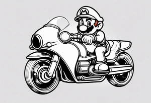 Mario riding missile tattoo idea