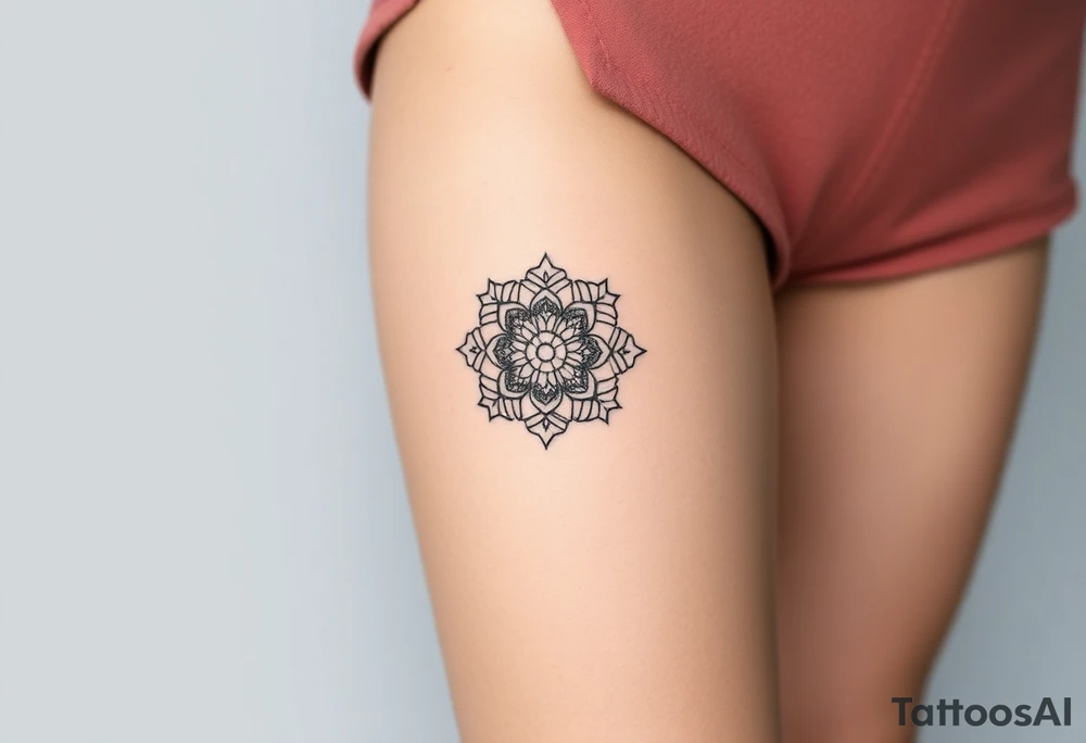 intricate mandala tattoo idea