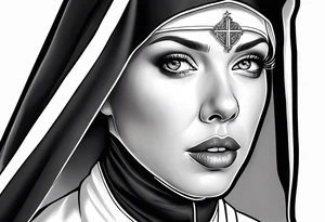 Scarlett Johansson as a nun tattoo idea