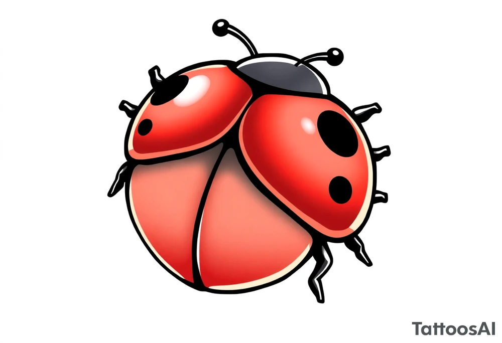 Cute ladybug tattoo idea