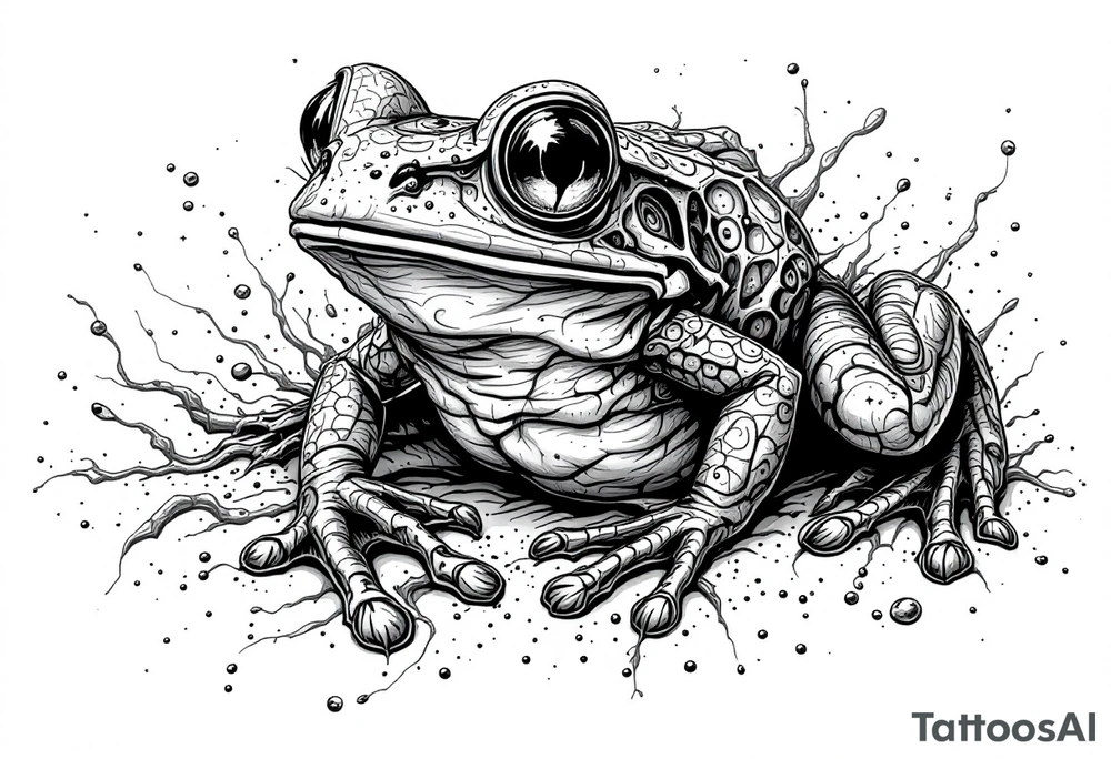 a psychedelic frog tattoo idea