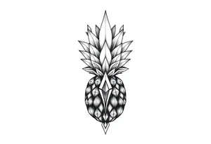 Majestic crown pineapple ,vagina, anus ,diamonds tattoo idea