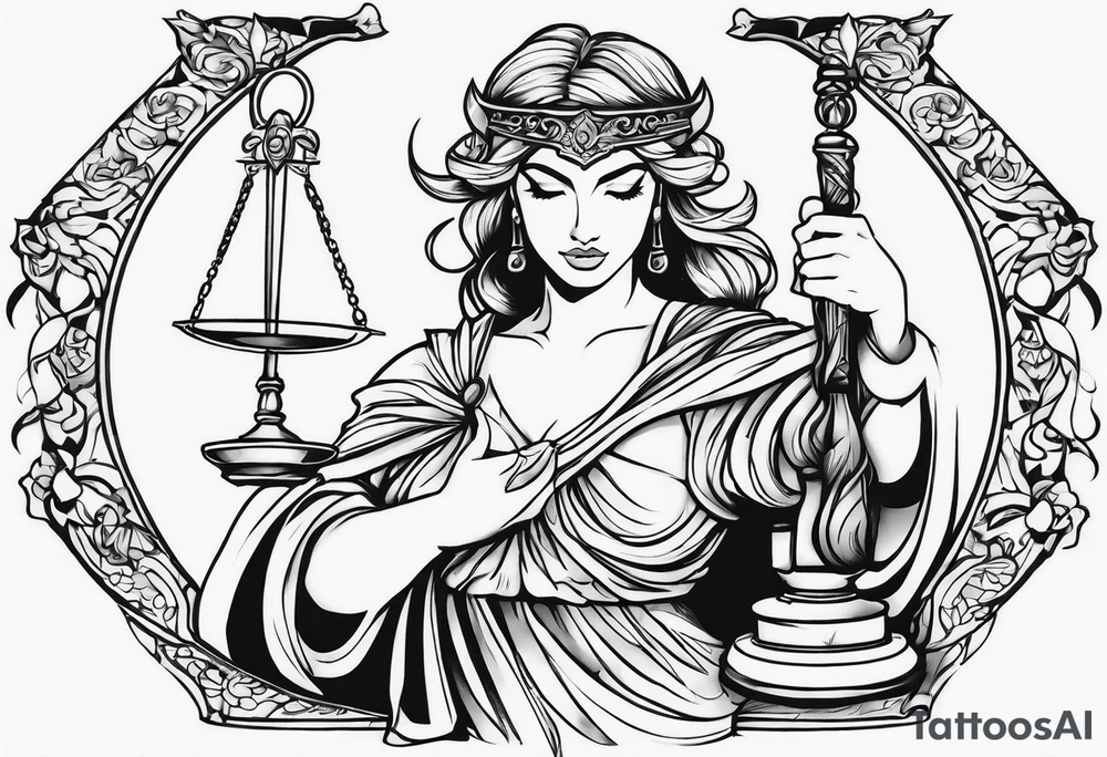 Ladyjustice tattoo idea