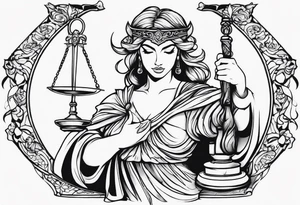 Ladyjustice tattoo idea