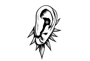 ghetto chicano idea behind the ear vertical tattoo idea