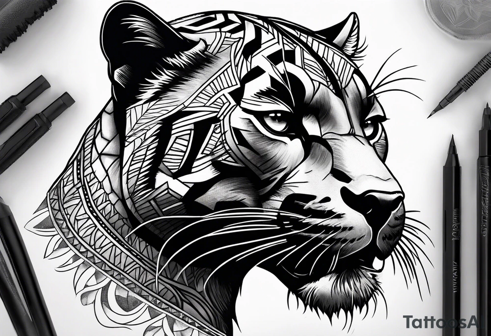 black panther tattoo idea