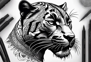 black panther tattoo idea