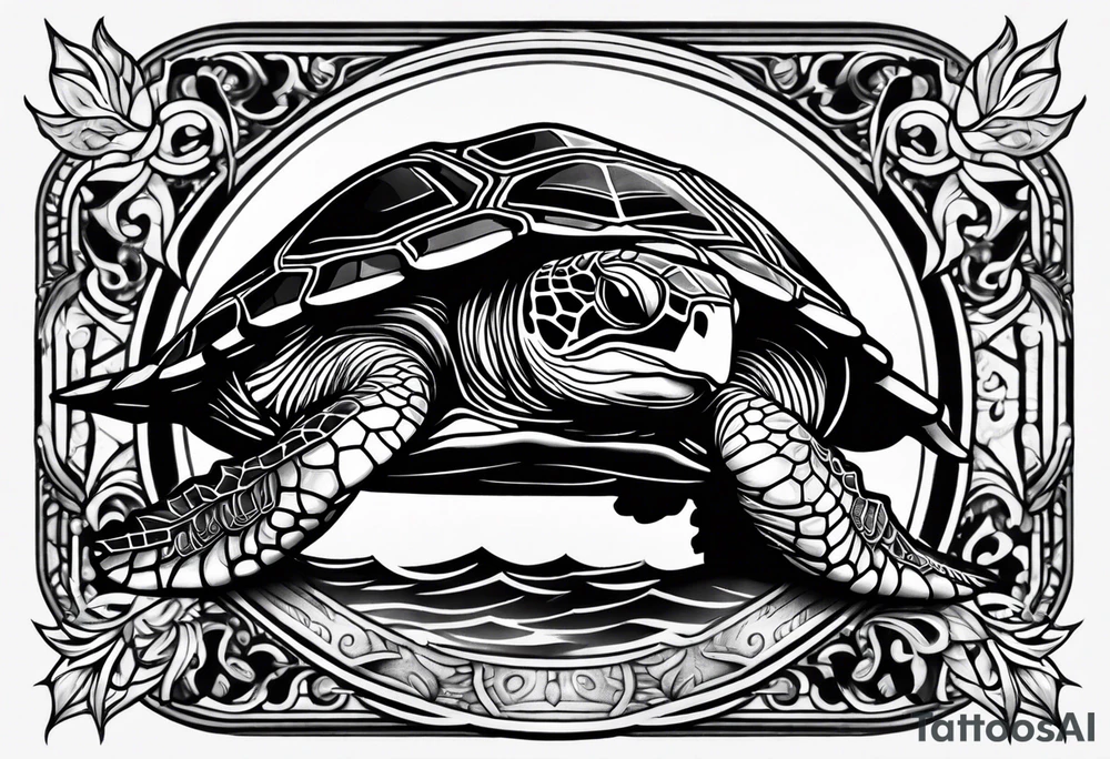 Sea turtle tattoo idea