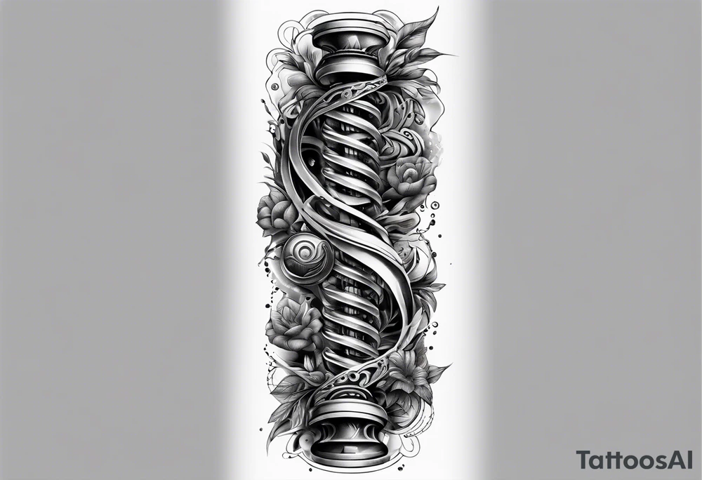 DNA forearm tattoo idea