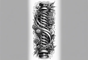 DNA forearm tattoo idea