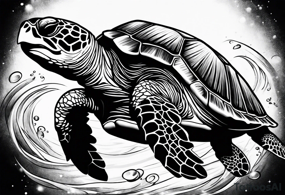 Sea turtle tattoo idea