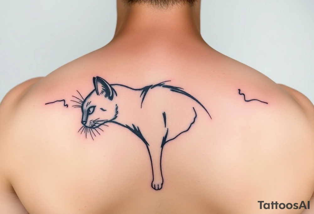 black cat tattoo idea