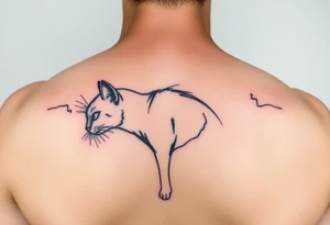 black cat tattoo idea