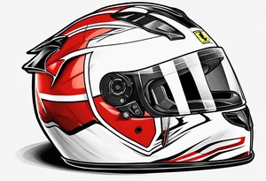 Formula 1 helment ferrari leclerc tattoo idea