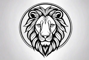 powerful majestic lion, close-up tattoo idea