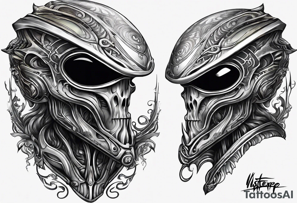 alien planet beautiful tattoo idea