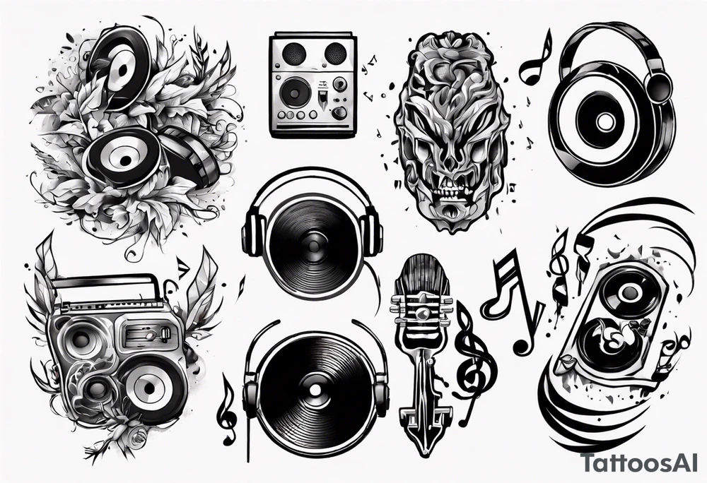 music sound tattoo idea