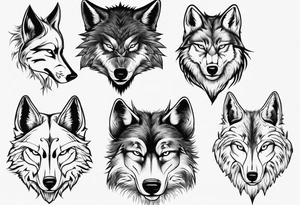 wolfs head tattoo idea