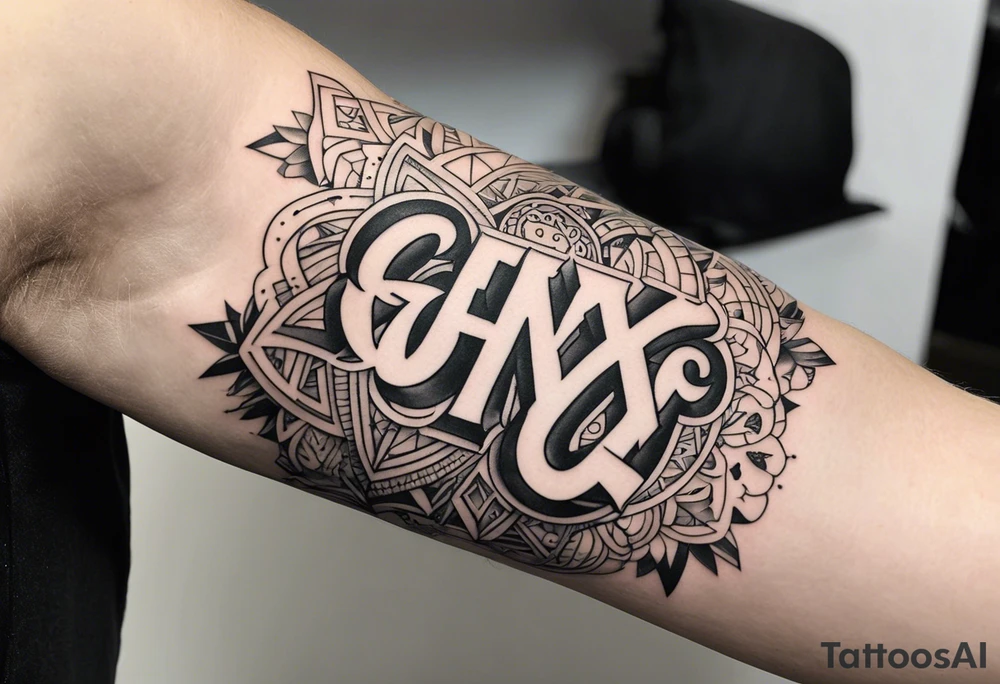 forearm tattoo that says  GenX OG tattoo idea
