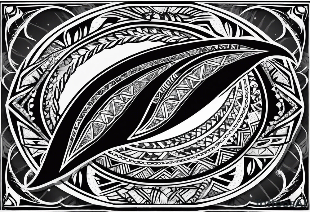 samoan tribal in the shape of a stingray tattoo idea