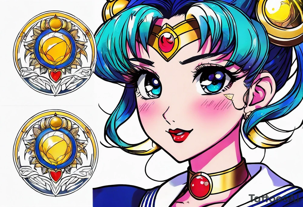 Need a tattoo sketch color on the forearm theme sailor moon tattoo idea