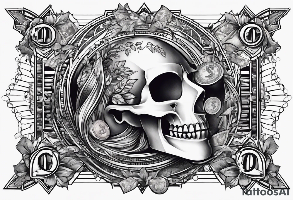 Dollar and money tattoo idea