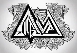 Valknut Valhalla sword shield tattoo idea