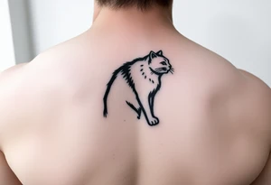 black cat tattoo idea
