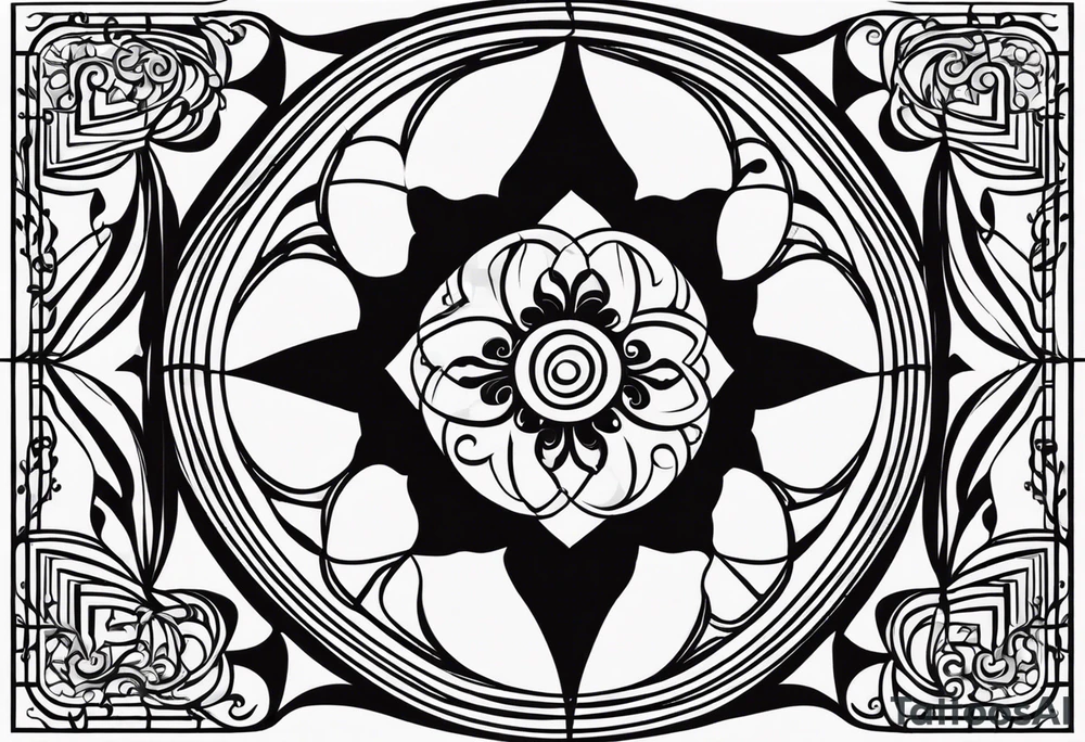 gate swirl vector tattoo idea