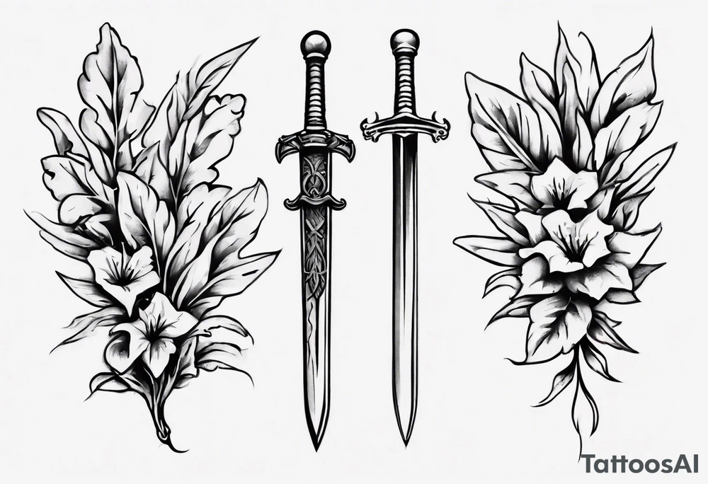memorial tattoo using "13" , laurel leaves and a sword tattoo idea memorial tattoo using "13" , laurel leaves and a sword tattoo idea