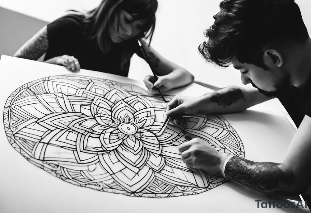 People’s Shadows being sewn together tattoo idea