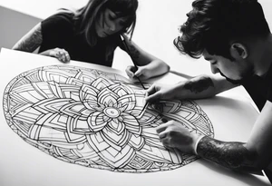 People’s Shadows being sewn together tattoo idea