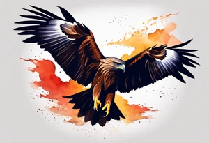 I want a tattoo for my daughter, her name is Daya which means black kite. I also love natur and I'm a climate change activist. Make the black kite soft. tattoo idea