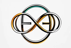 Infinity symbol with letters tattoo idea