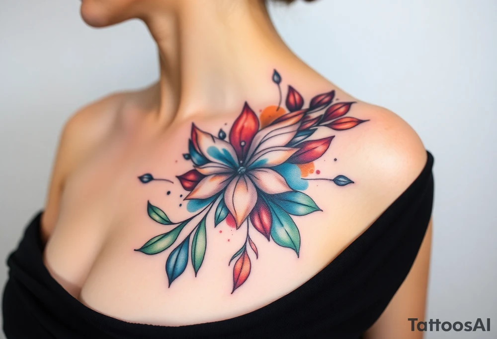 Desenhe uma tatuagem que simbolize força, liberdade e conexão com a multiplicidade da vida, incorporando elementos abstratos e fluidos, com linhas que sugiram movimento e transformação contínua. Evite clichês e busque um design original e significativo. tattoo idea