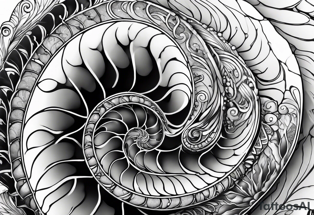 nautilus shell tattoo idea