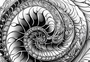 nautilus shell tattoo idea