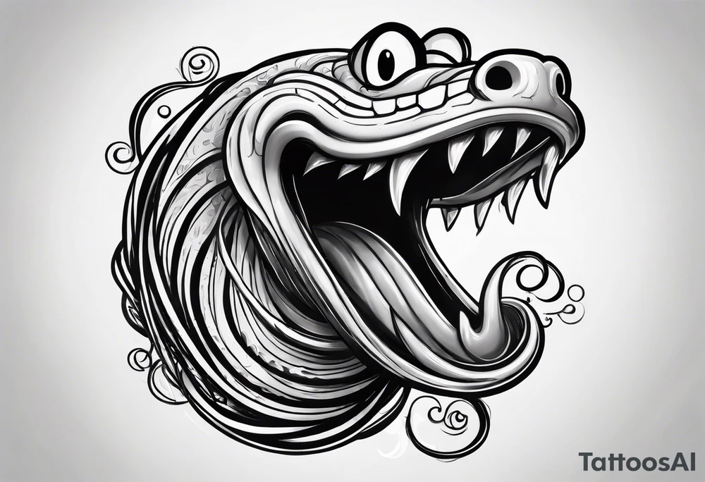 Earthworm with smile tattoo idea