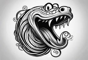 Earthworm with smile tattoo idea