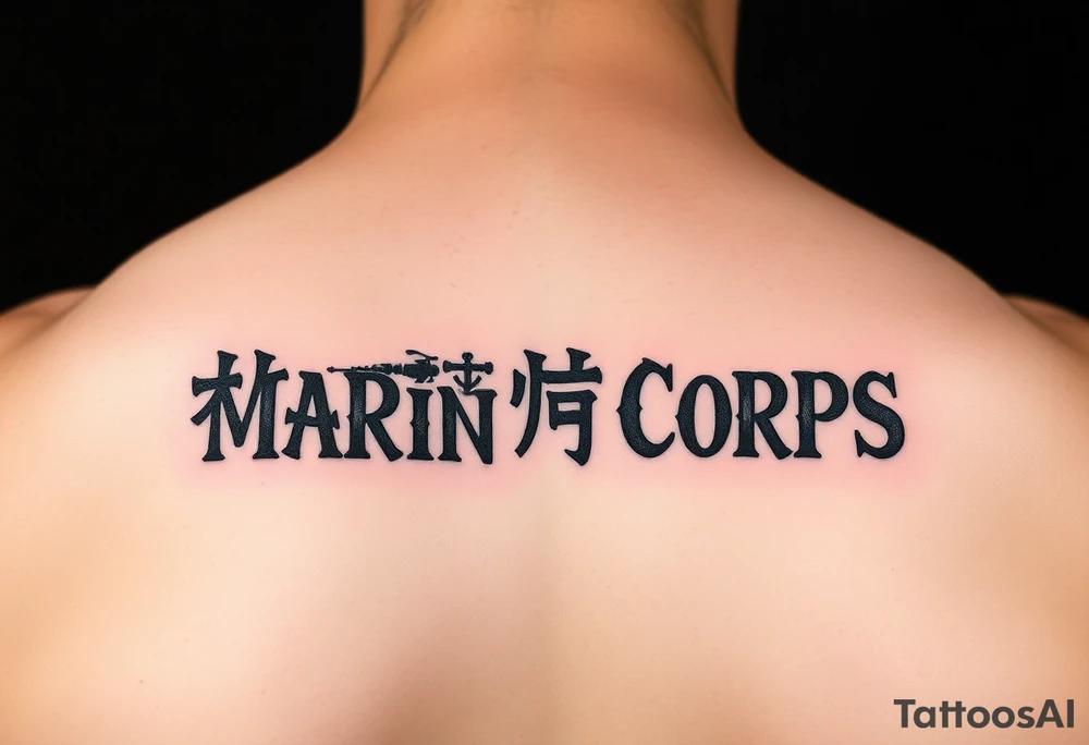 Republic of Korea
Marine Corps
lettering to arm tattoo idea