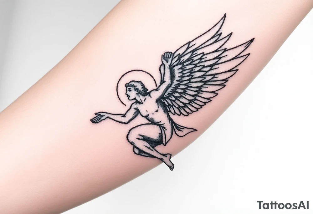 angel falling tattoo idea