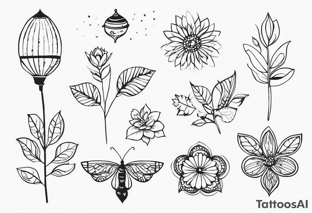 две веточки под ключицы с луной посередине tattoo idea